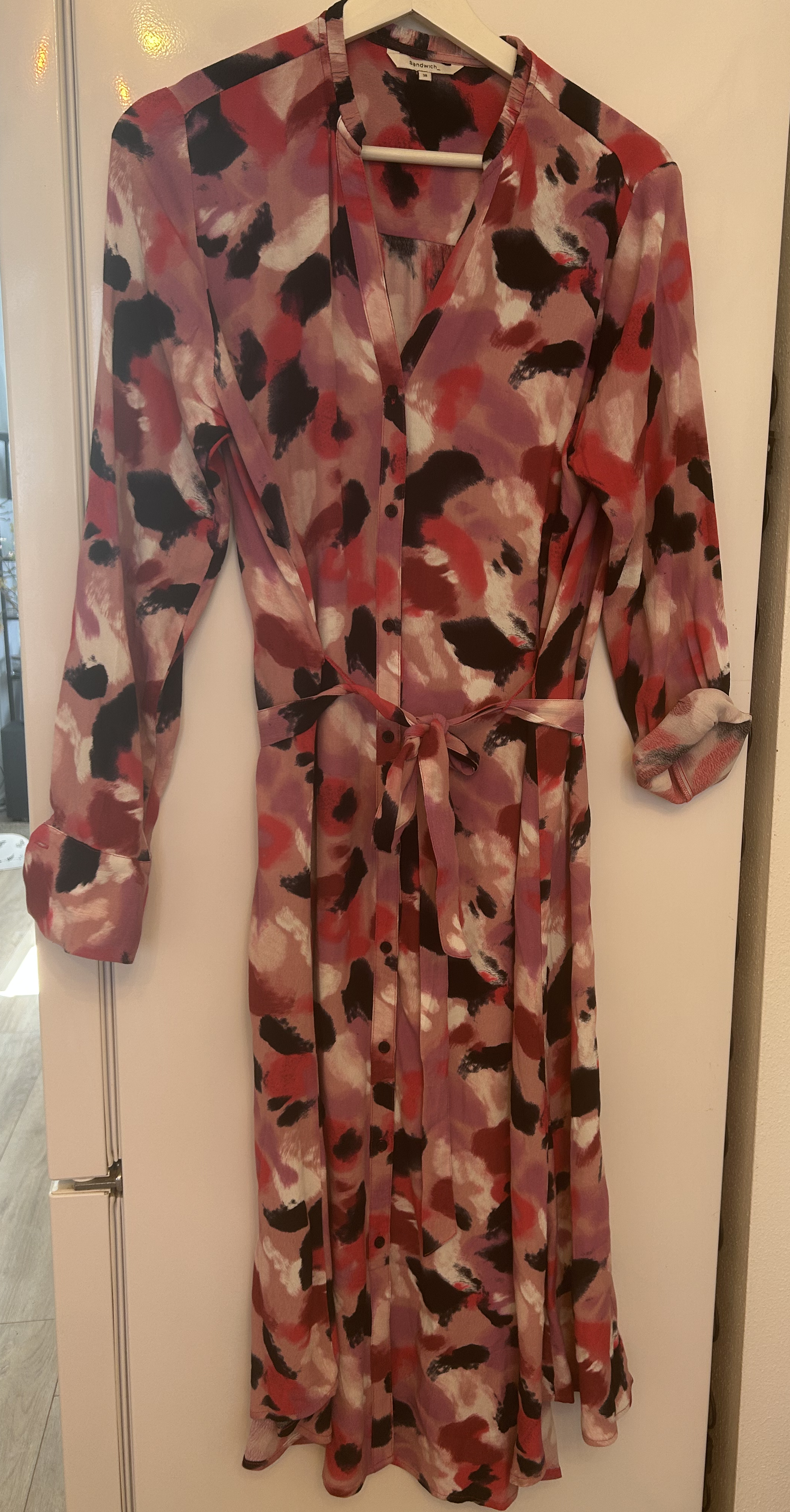 Fleurige lange jurk van Sandwich mt 38